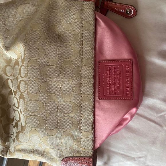 COACH x POPPY - RARE XL Peach Flower Tote and Wallet SET - Picture 4 of 8